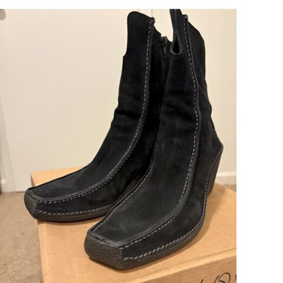 Pons Quintana Estela Black Suede Ankle Boots Sz US 9 EUR 40 - Picture 5 of 5